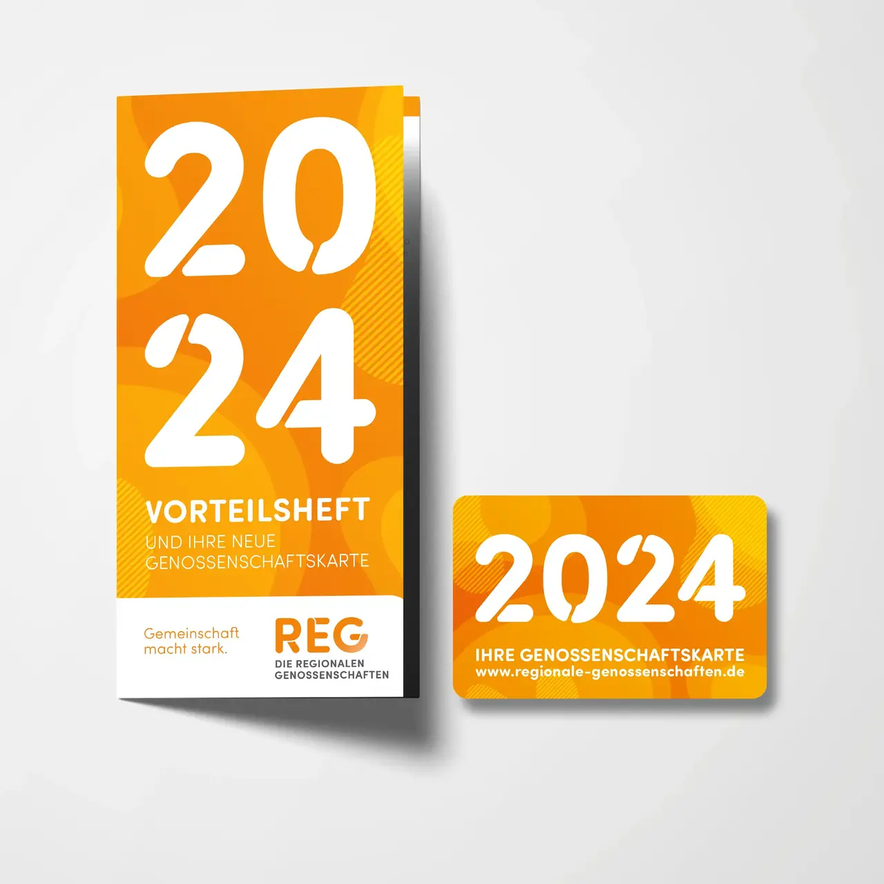 Vorteilsheft und Genossenschaftskarte 2024 in orange