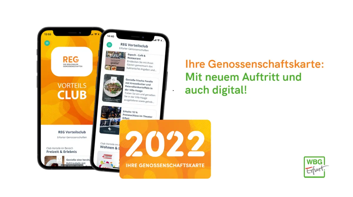 Genossenschaftskarte auf dem Handy
