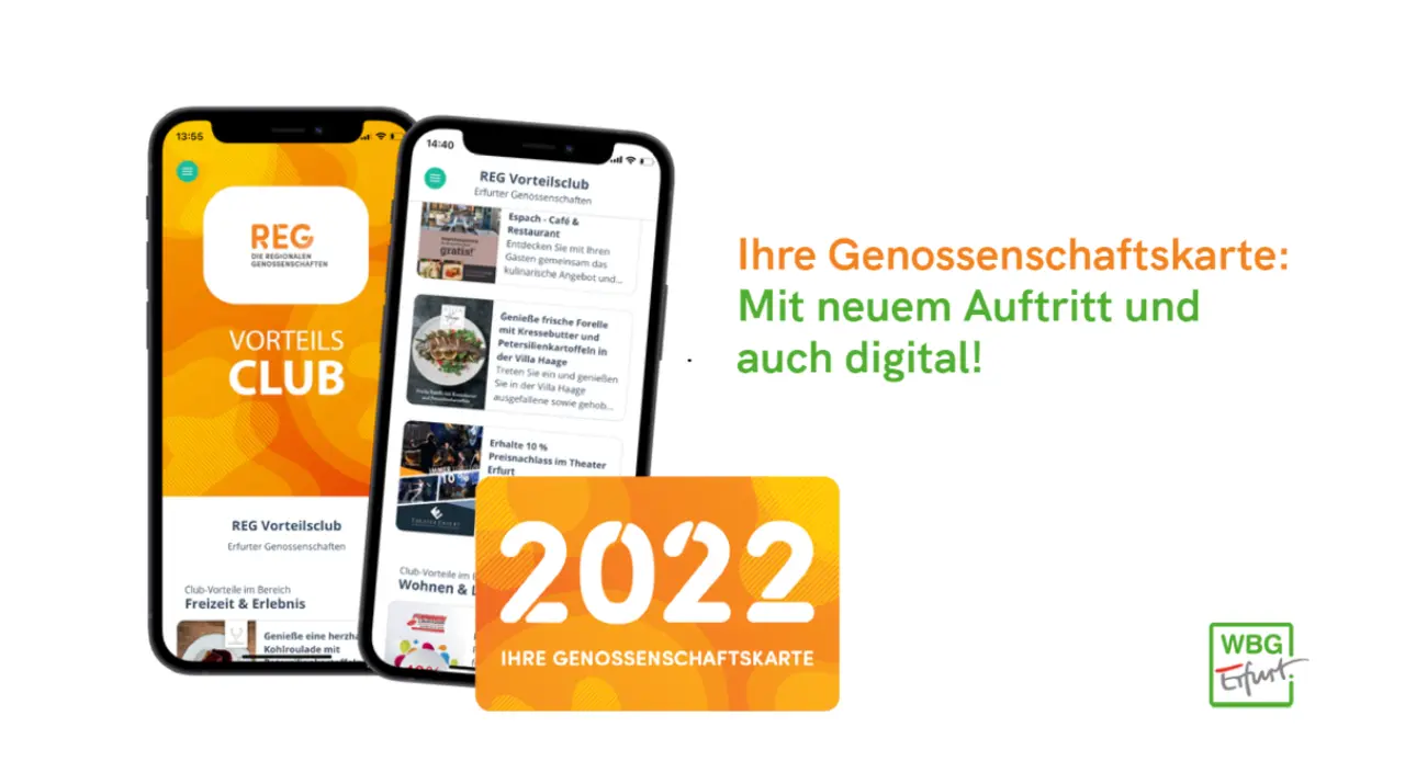 Genossenschaftskarte auf dem Handy
