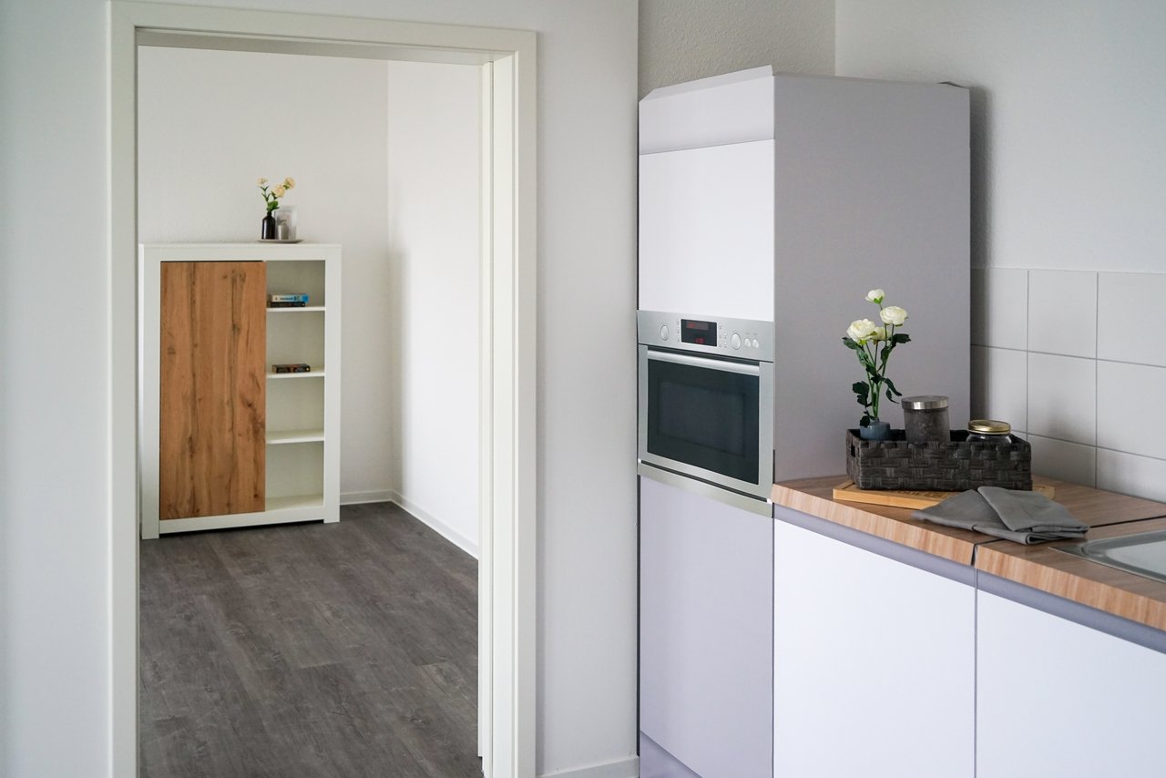Küchenbereich in 3-Raum-Wohnung
