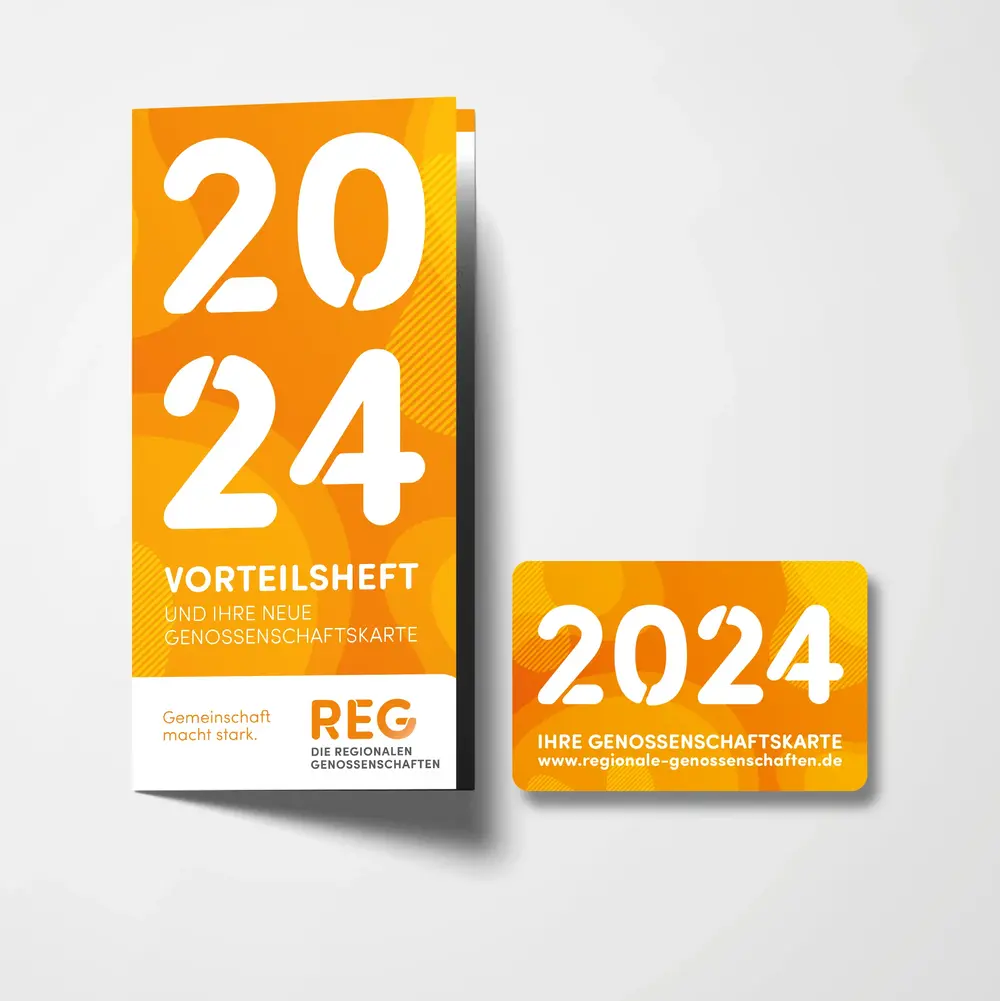 Vorteilsheft und Genossenschaftskarte 2024 in orange